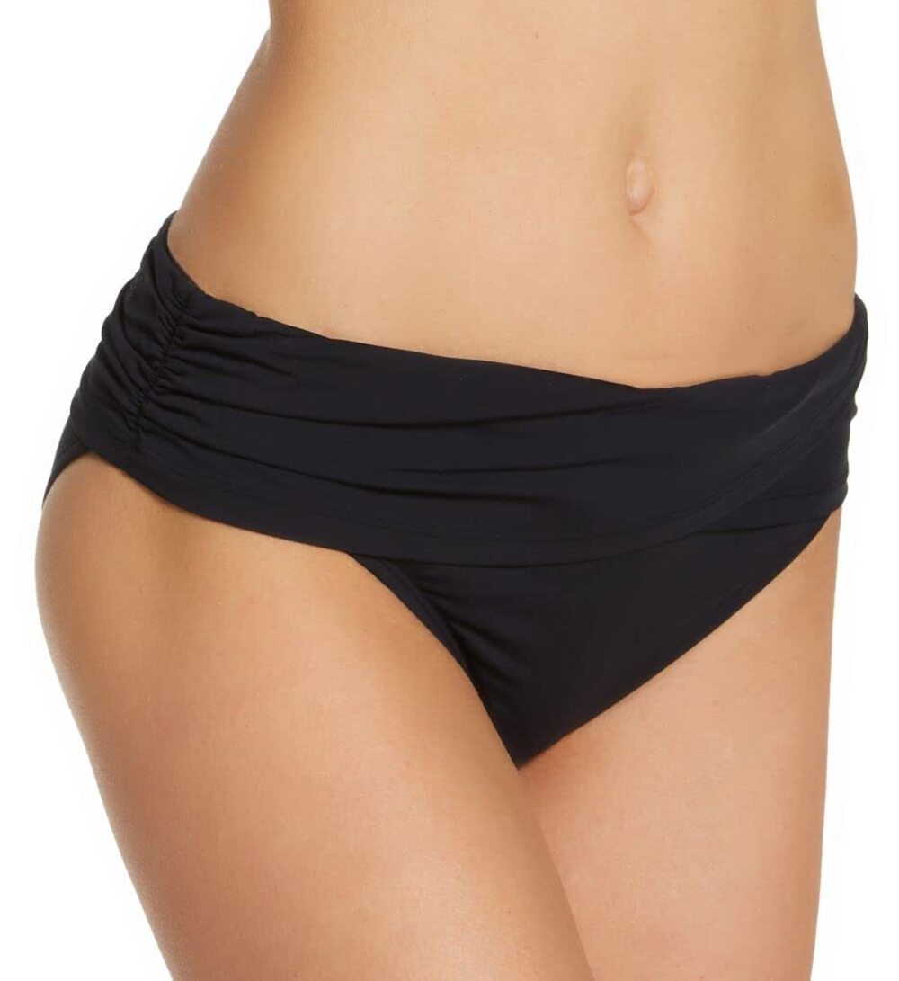 Bleu Rod Beattie Women's Black James Bonded Sarong Bikini Bottom 10 NWT